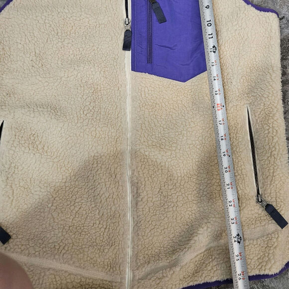 Patagonia Women's Classic Retro X Vest Deep Pile Sherpa Natural Purple Size XL - Picture 5 of 8